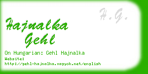 hajnalka gehl business card